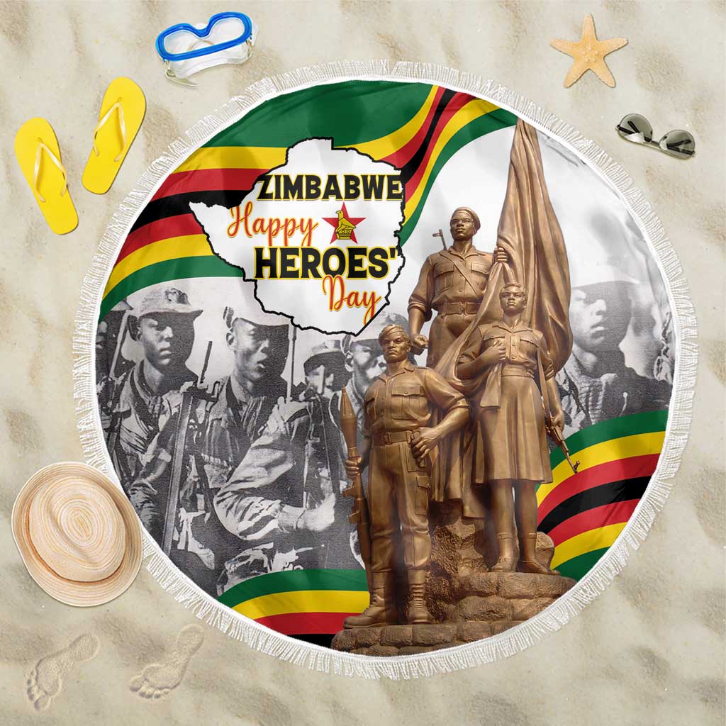 Happy Heroes Day Zimbabwe Beach Blanket Lest We Forget - Wonder Print Shop