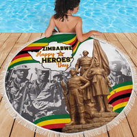 Happy Heroes Day Zimbabwe Beach Blanket Lest We Forget - Wonder Print Shop