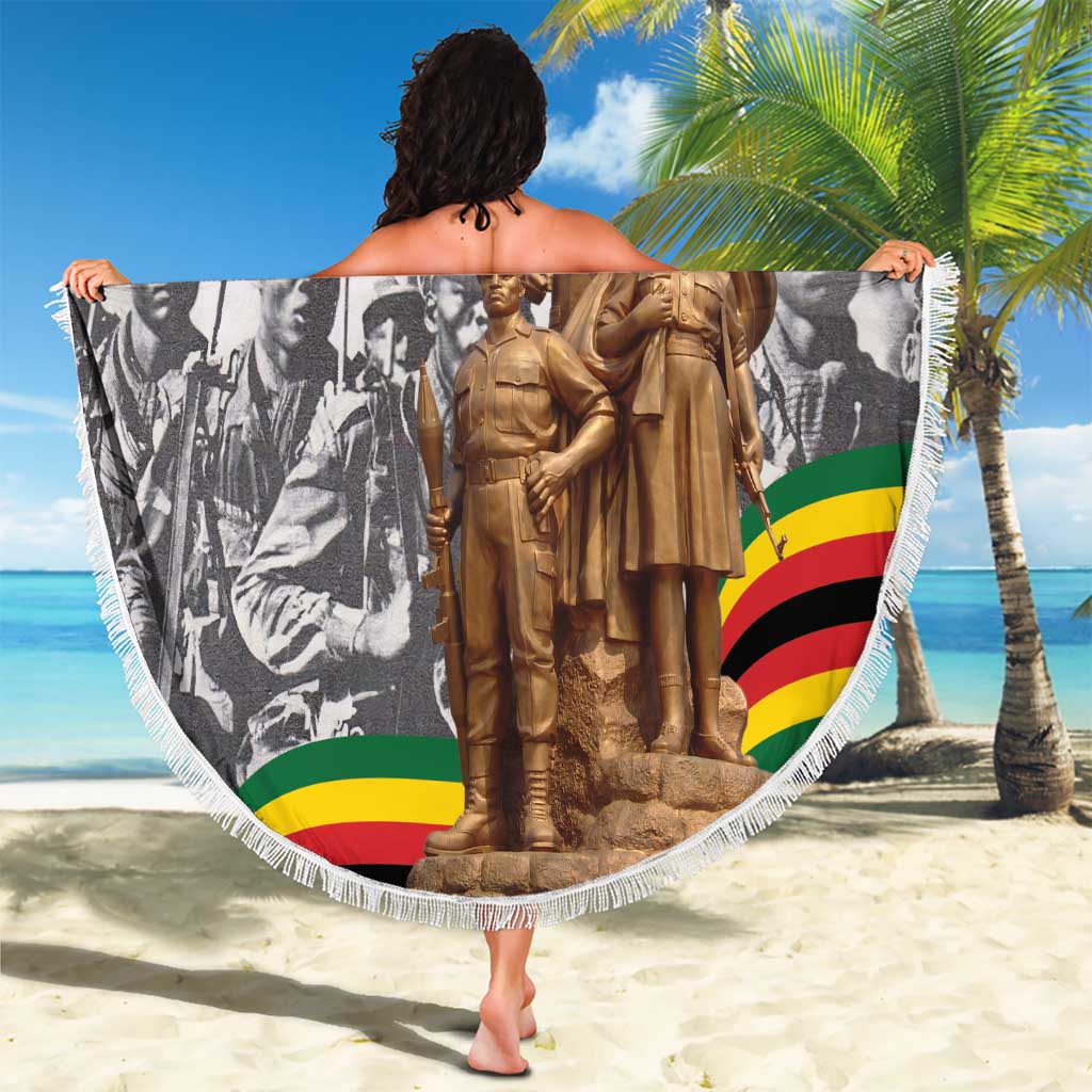 Happy Heroes Day Zimbabwe Beach Blanket Lest We Forget - Wonder Print Shop