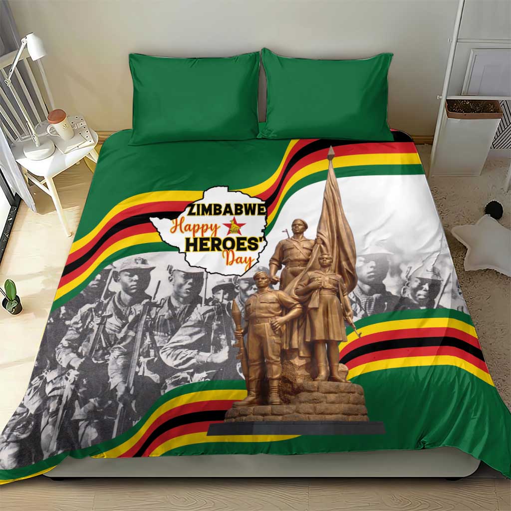Happy Heroes Day Zimbabwe Bedding Set Lest We Forget - Wonder Print Shop