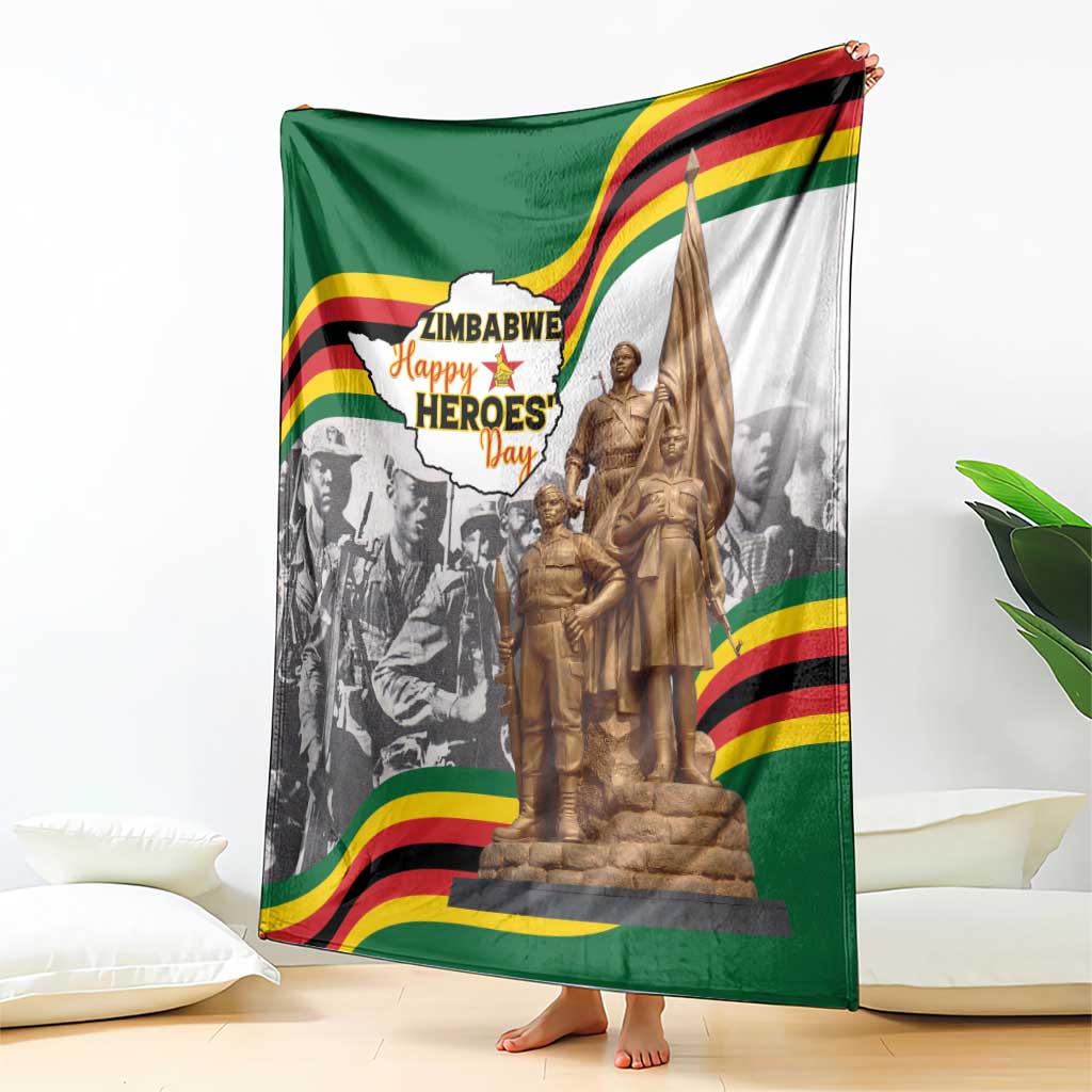 Happy Heroes Day Zimbabwe Blanket Lest We Forget - Wonder Print Shop