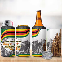 Happy Heroes Day Zimbabwe 4 in 1 Can Cooler Tumbler Lest We Forget - Wonder Print Shop