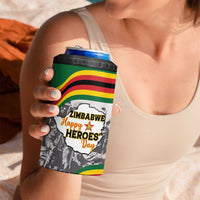 Happy Heroes Day Zimbabwe 4 in 1 Can Cooler Tumbler Lest We Forget - Wonder Print Shop