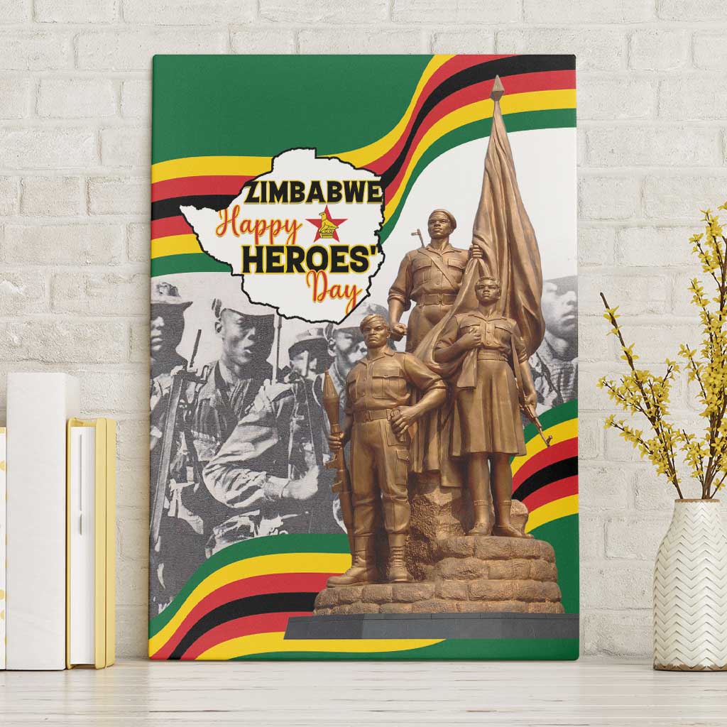 Happy Heroes Day Zimbabwe Canvas Wall Art Lest We Forget - Wonder Print Shop