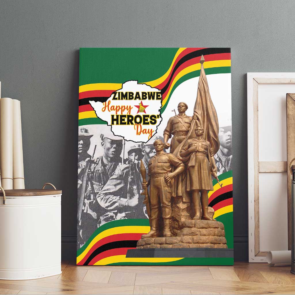Happy Heroes Day Zimbabwe Canvas Wall Art Lest We Forget - Wonder Print Shop