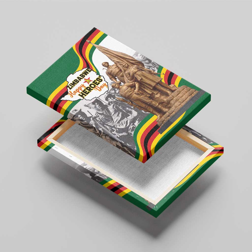 Happy Heroes Day Zimbabwe Canvas Wall Art Lest We Forget - Wonder Print Shop