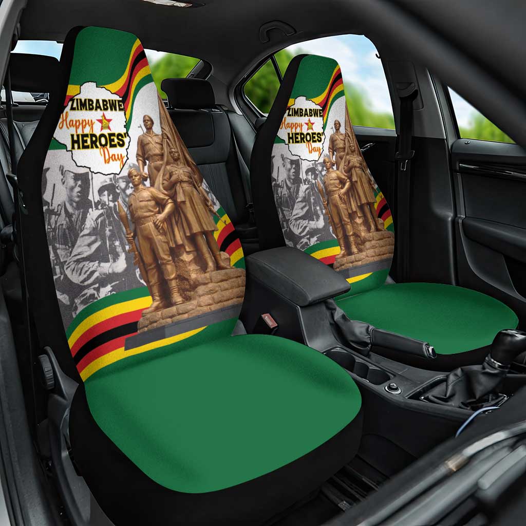 Happy Heroes Day Zimbabwe Car Seat Cover Lest We Forget - Wonder Print Shop