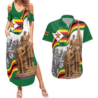 Happy Heroes Day Zimbabwe Couples Matching Summer Maxi Dress and Hawaiian Shirt Lest We Forget - Wonder Print Shop