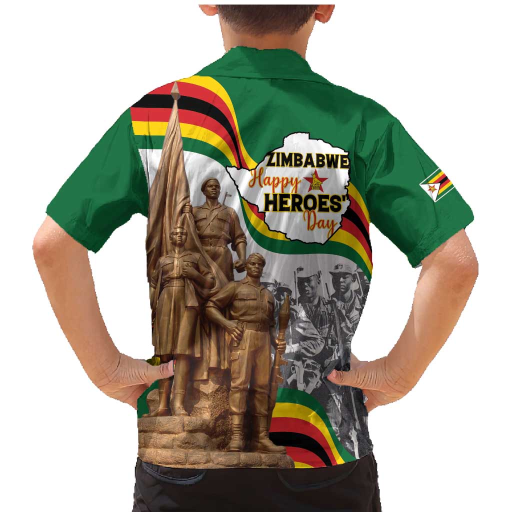 Happy Heroes Day Zimbabwe Family Matching Mermaid Dress and Hawaiian Shirt Lest We Forget - Wonder Print Shop