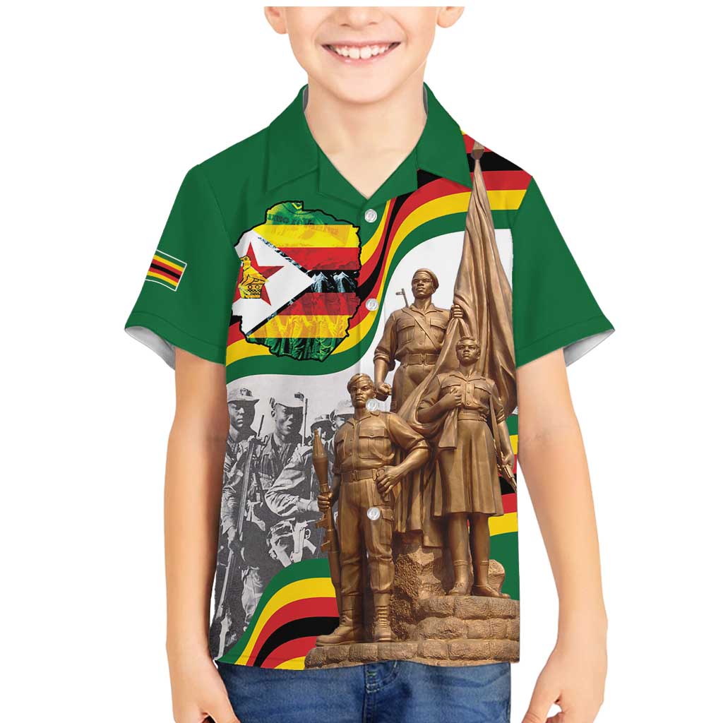 Happy Heroes Day Zimbabwe Family Matching Mermaid Dress and Hawaiian Shirt Lest We Forget - Wonder Print Shop