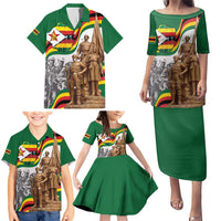 Happy Heroes Day Zimbabwe Family Matching Puletasi and Hawaiian Shirt Lest We Forget - Wonder Print Shop