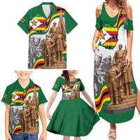 Happy Heroes Day Zimbabwe Family Matching Summer Maxi Dress and Hawaiian Shirt Lest We Forget - Wonder Print Shop