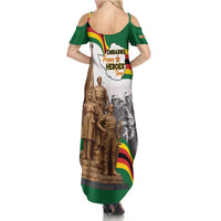 Happy Heroes Day Zimbabwe Family Matching Summer Maxi Dress and Hawaiian Shirt Lest We Forget - Wonder Print Shop