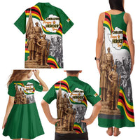 Happy Heroes Day Zimbabwe Family Matching Tank Maxi Dress and Hawaiian Shirt Lest We Forget - Wonder Print Shop