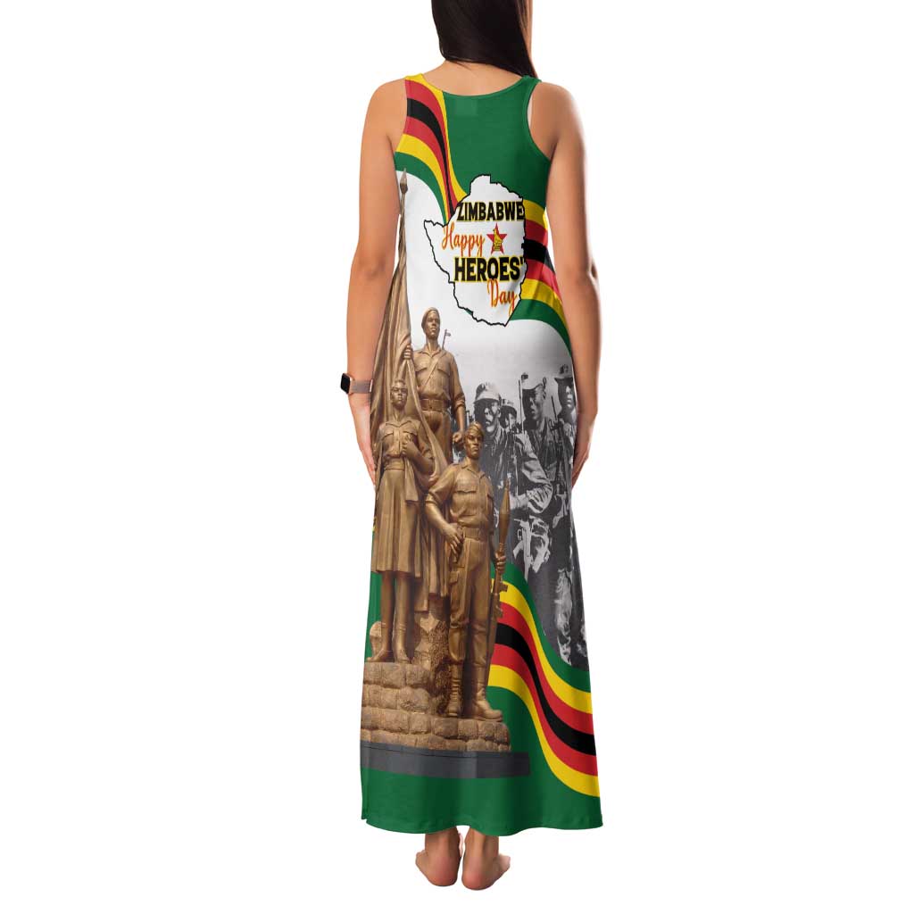 Happy Heroes Day Zimbabwe Family Matching Tank Maxi Dress and Hawaiian Shirt Lest We Forget - Wonder Print Shop