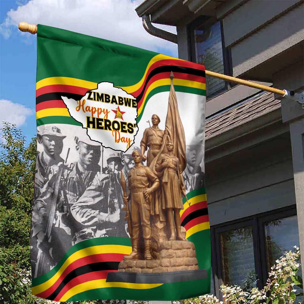 Happy Heroes Day Zimbabwe Garden Flag Lest We Forget - Wonder Print Shop