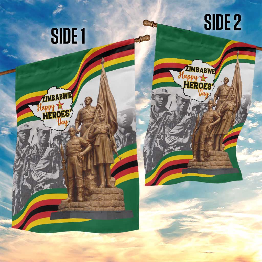 Happy Heroes Day Zimbabwe Garden Flag Lest We Forget - Wonder Print Shop