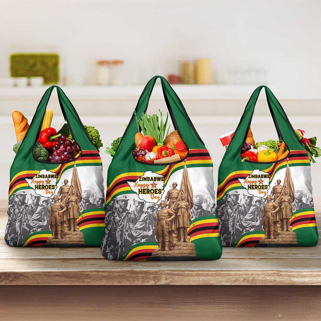 Happy Heroes Day Zimbabwe Grocery Bag Lest We Forget - Wonder Print Shop