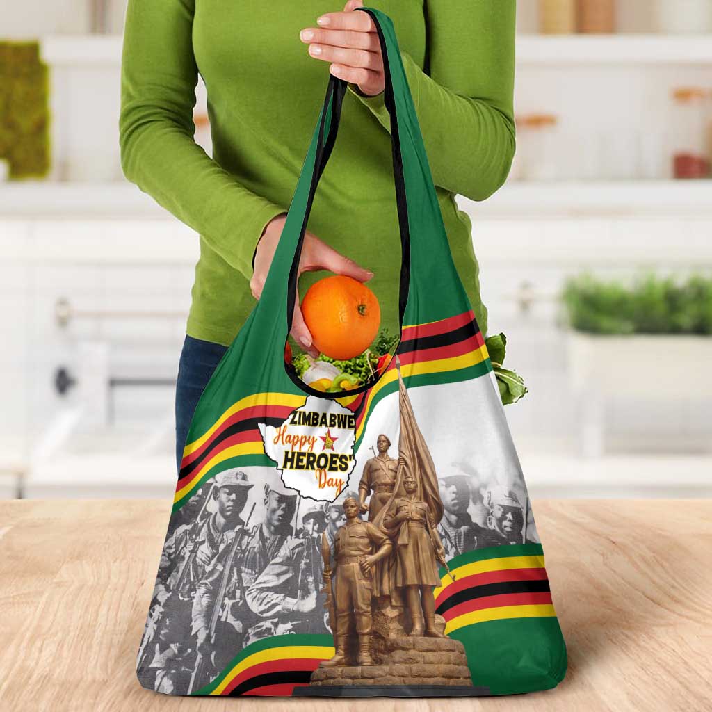 Happy Heroes Day Zimbabwe Grocery Bag Lest We Forget - Wonder Print Shop