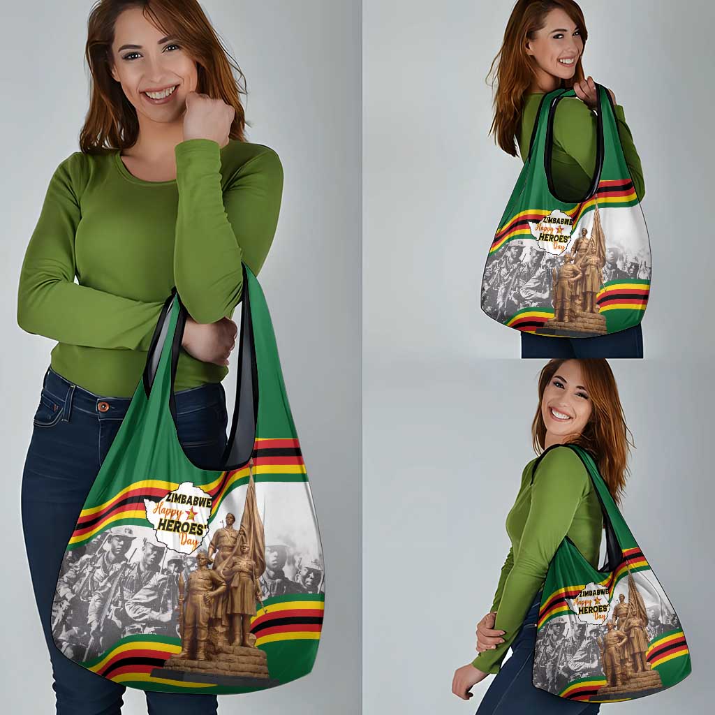 Happy Heroes Day Zimbabwe Grocery Bag Lest We Forget - Wonder Print Shop