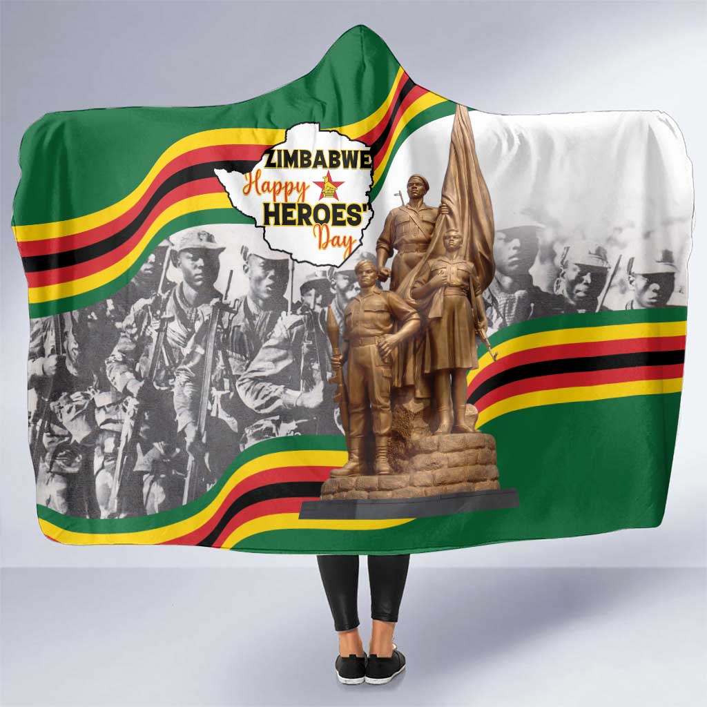 Happy Heroes Day Zimbabwe Hooded Blanket Lest We Forget - Wonder Print Shop
