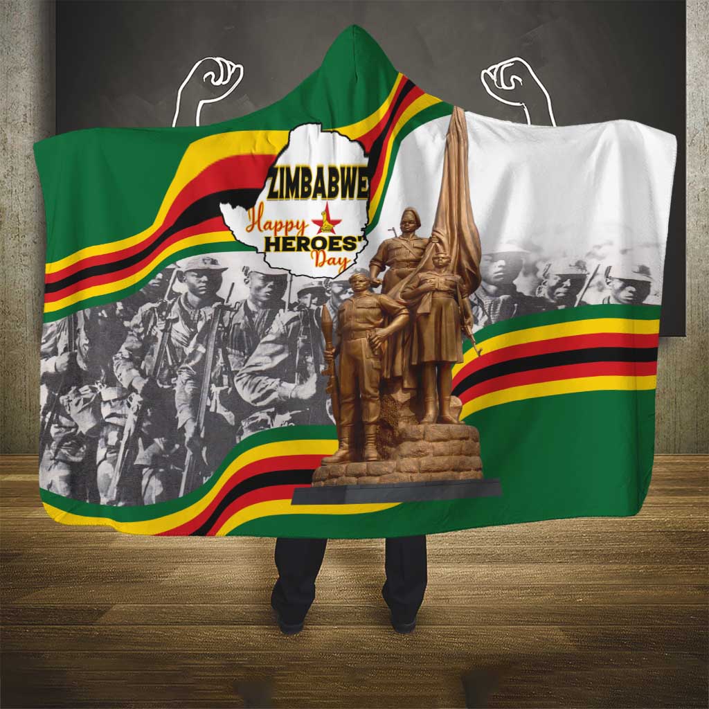 Happy Heroes Day Zimbabwe Hooded Blanket Lest We Forget - Wonder Print Shop
