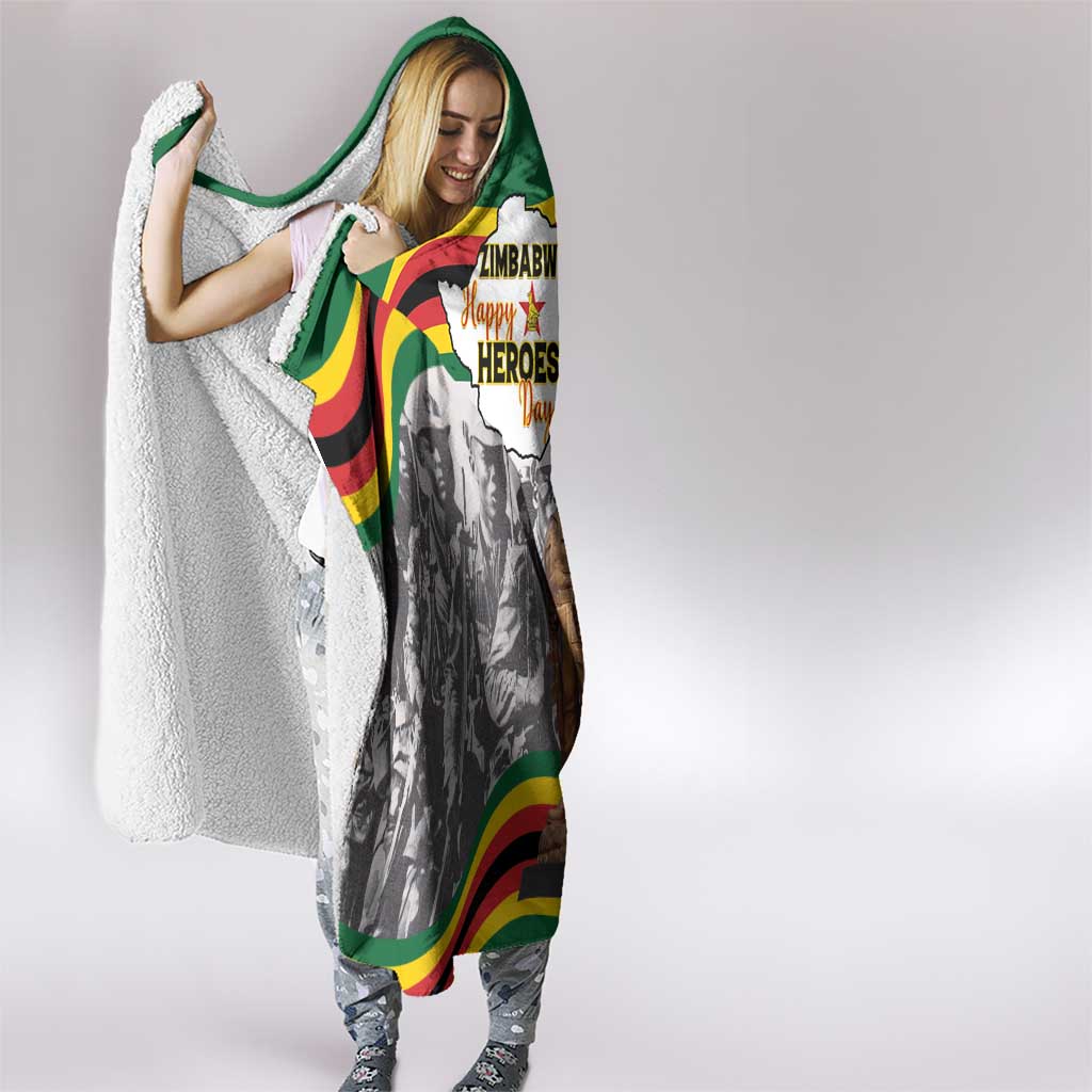 Happy Heroes Day Zimbabwe Hooded Blanket Lest We Forget - Wonder Print Shop