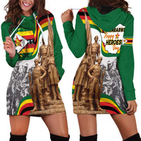 Happy Heroes Day Zimbabwe Hoodie Dress Lest We Forget - Wonder Print Shop