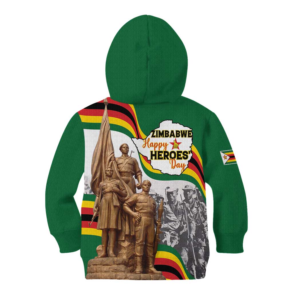 Happy Heroes Day Zimbabwe Kid Hoodie Lest We Forget - Wonder Print Shop
