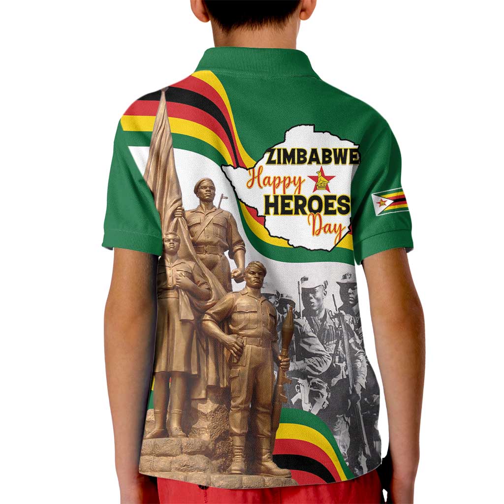 Happy Heroes Day Zimbabwe Kid Polo Shirt Lest We Forget - Wonder Print Shop