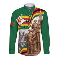 Happy Heroes Day Zimbabwe Long Sleeve Button Shirt Lest We Forget - Wonder Print Shop