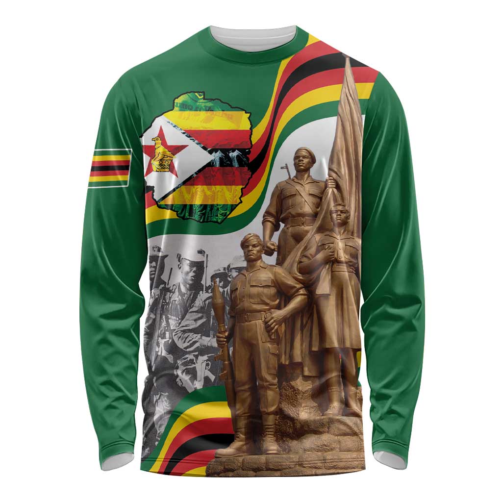 Happy Heroes Day Zimbabwe Long Sleeve Shirt Lest We Forget - Wonder Print Shop