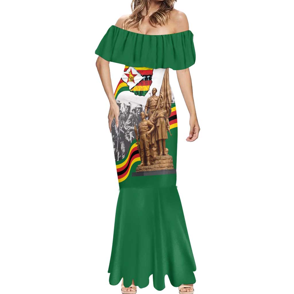 Happy Heroes Day Zimbabwe Mermaid Dress Lest We Forget - Wonder Print Shop