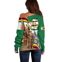 Happy Heroes Day Zimbabwe Off Shoulder Sweater Lest We Forget - Wonder Print Shop