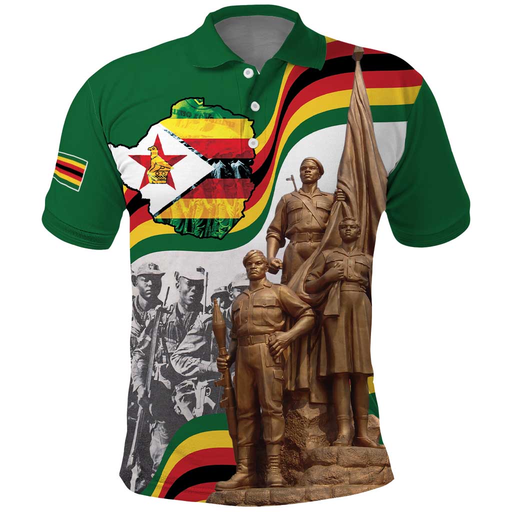 Happy Heroes Day Zimbabwe Polo Shirt Lest We Forget - Wonder Print Shop
