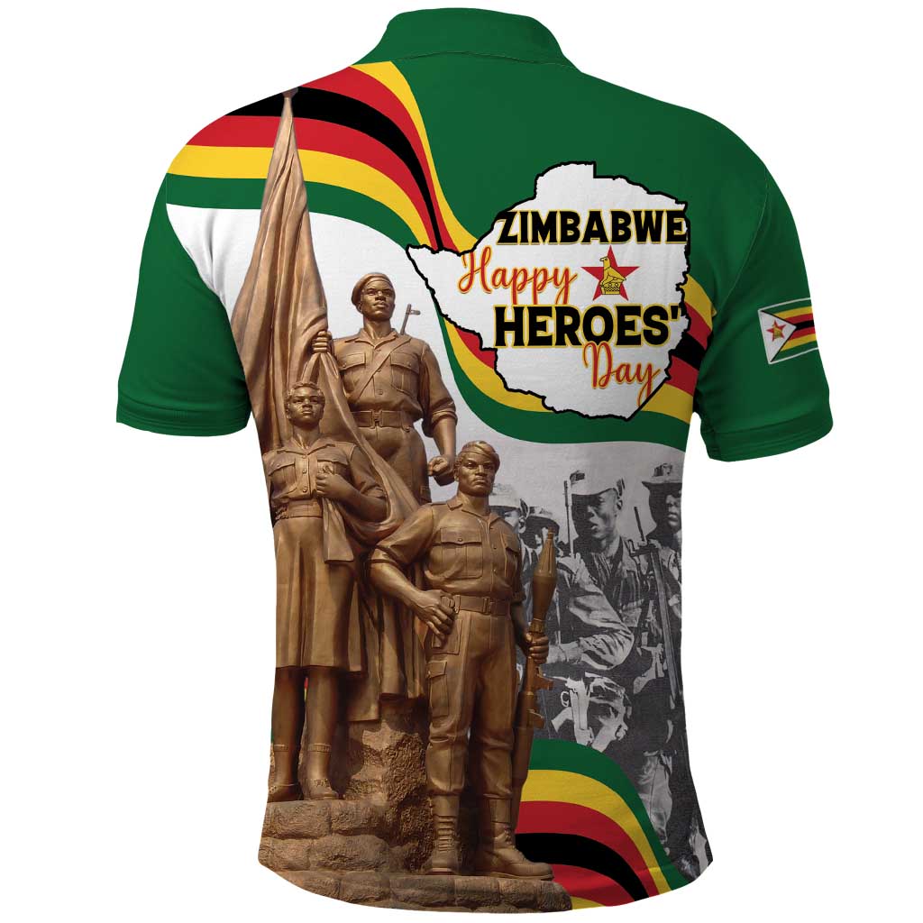 Happy Heroes Day Zimbabwe Polo Shirt Lest We Forget - Wonder Print Shop