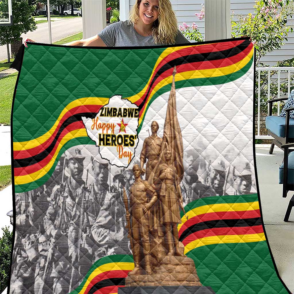 Happy Heroes Day Zimbabwe Quilt Lest We Forget - Wonder Print Shop