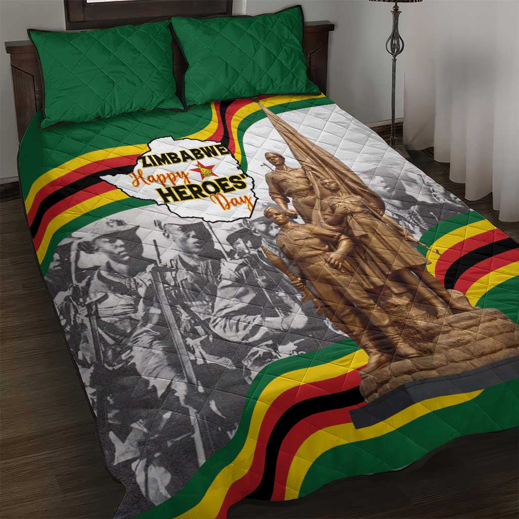 Happy Heroes Day Zimbabwe Quilt Bed Set Lest We Forget - Wonder Print Shop