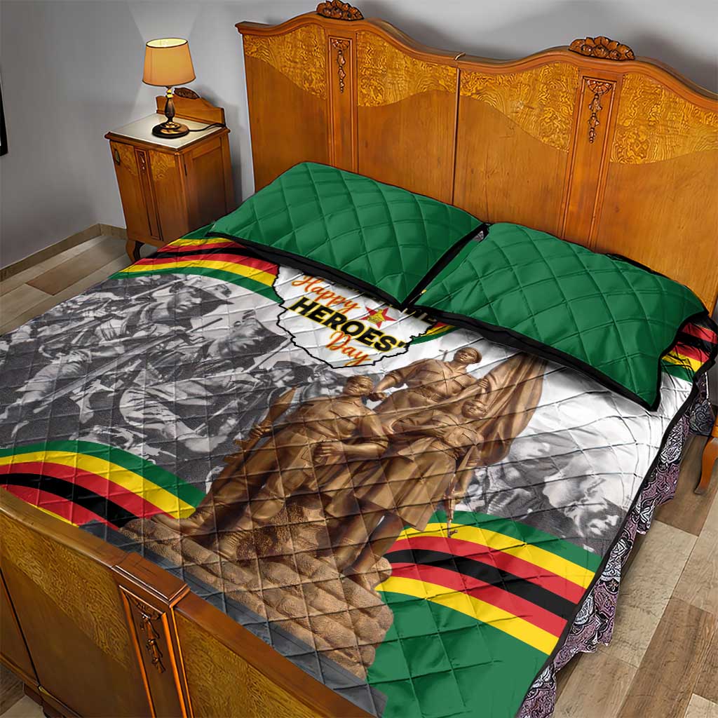 Happy Heroes Day Zimbabwe Quilt Bed Set Lest We Forget - Wonder Print Shop