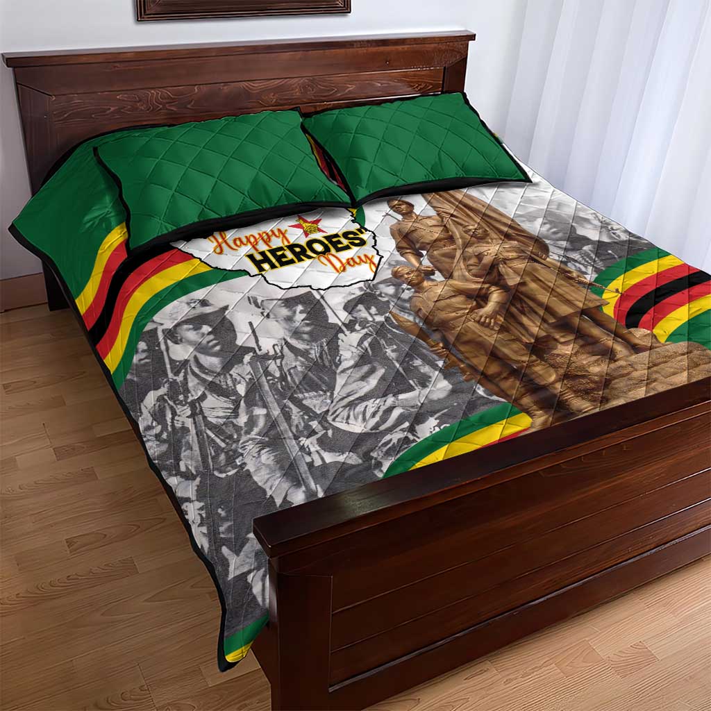 Happy Heroes Day Zimbabwe Quilt Bed Set Lest We Forget - Wonder Print Shop