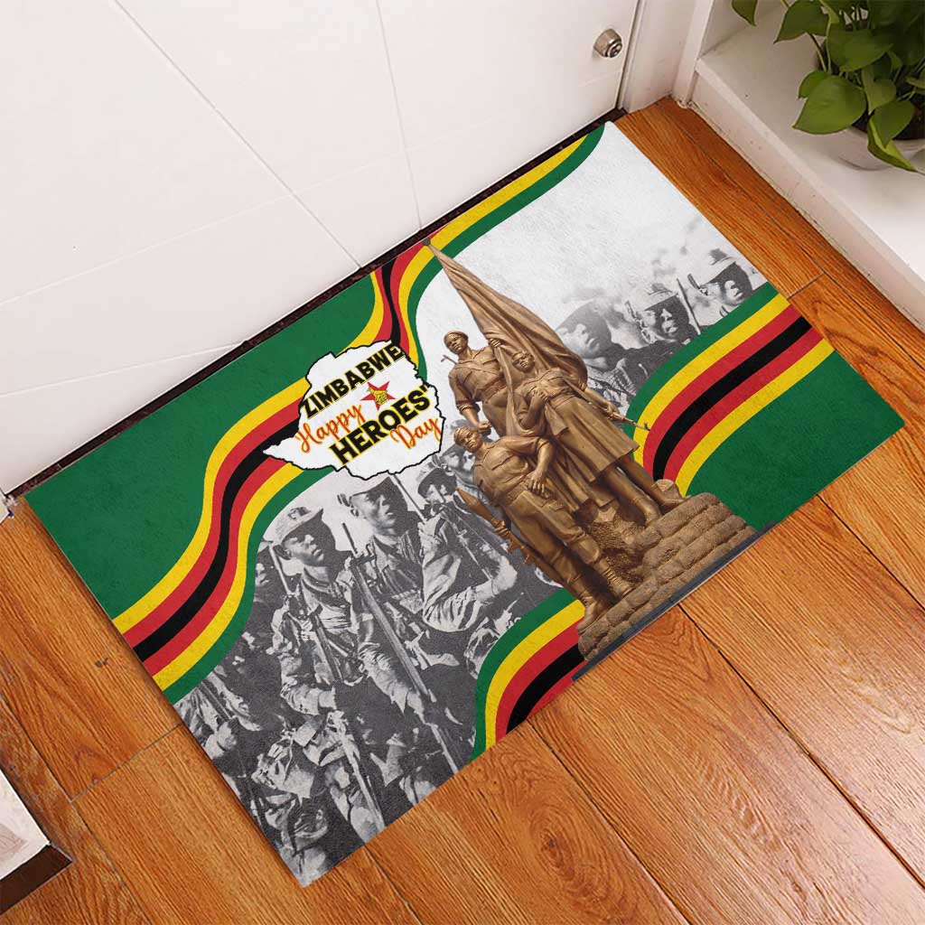 Happy Heroes Day Zimbabwe Rubber Doormat Lest We Forget - Wonder Print Shop