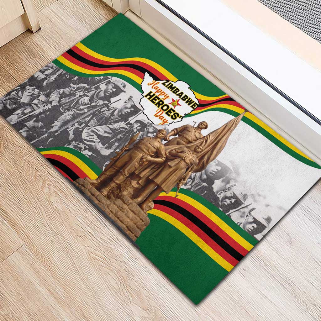 Happy Heroes Day Zimbabwe Rubber Doormat Lest We Forget - Wonder Print Shop
