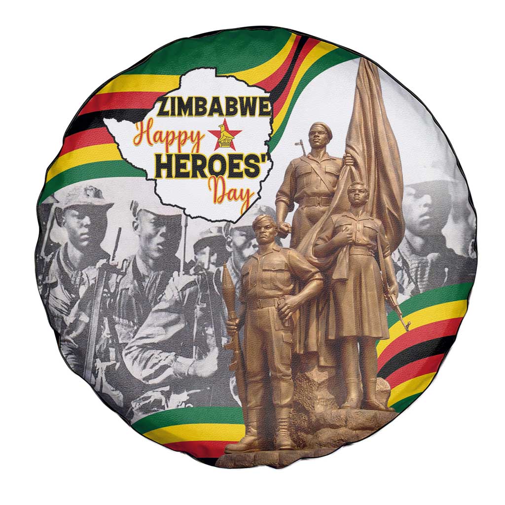 Happy Heroes Day Zimbabwe Spare Tire Cover Lest We Forget - Wonder Print Shop