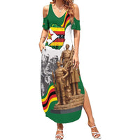 Happy Heroes Day Zimbabwe Summer Maxi Dress Lest We Forget - Wonder Print Shop