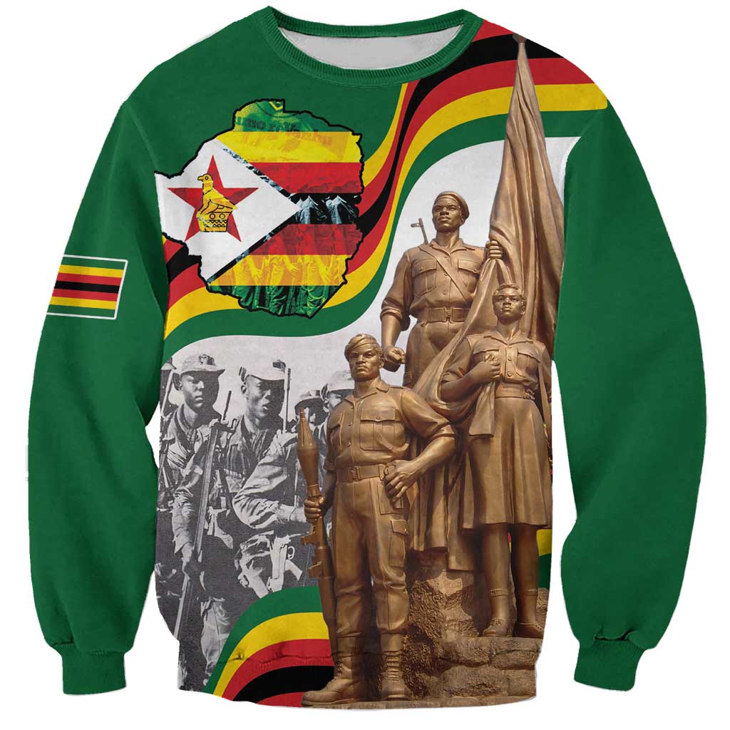 Happy Heroes Day Zimbabwe Sweatshirt Lest We Forget - Wonder Print Shop