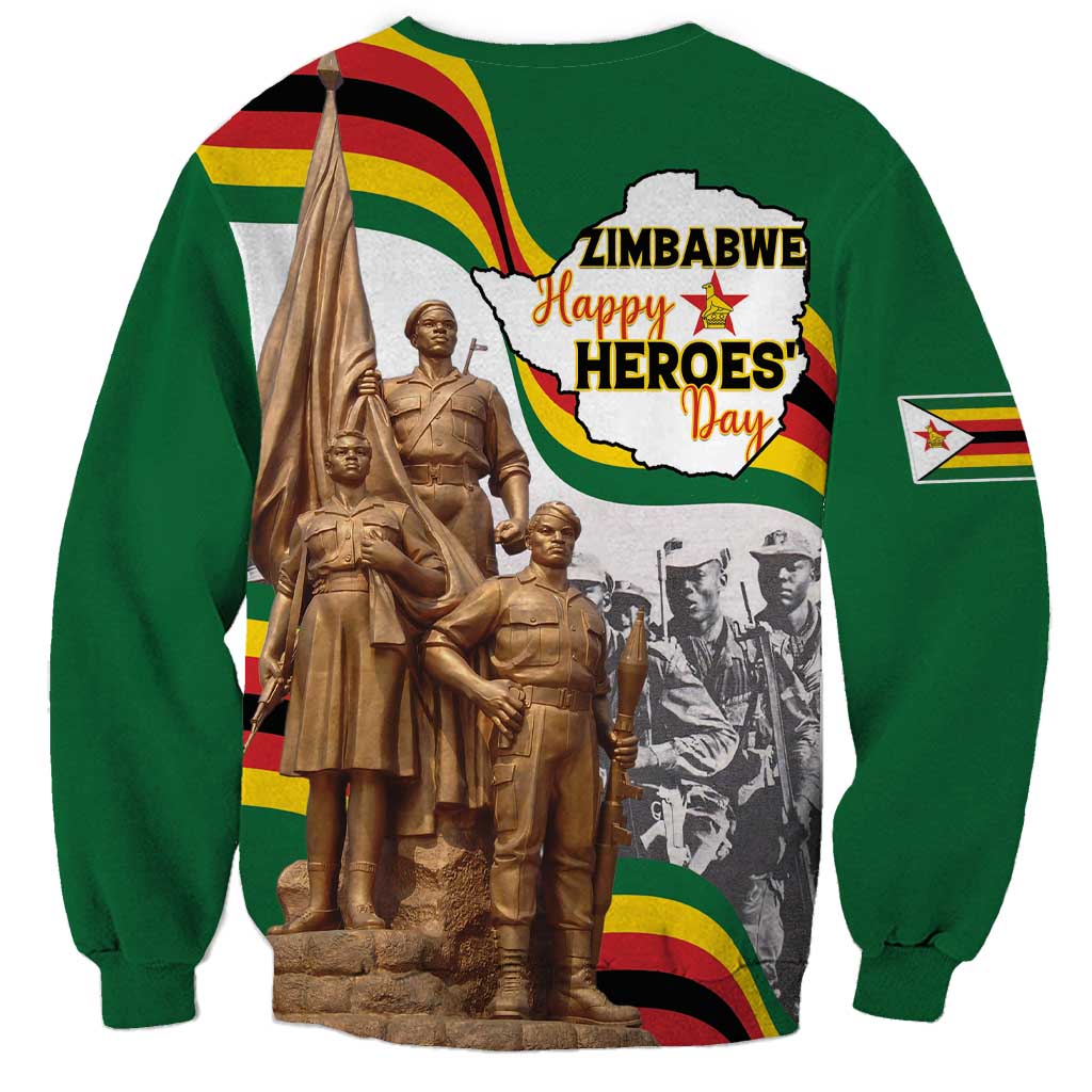 Happy Heroes Day Zimbabwe Sweatshirt Lest We Forget - Wonder Print Shop