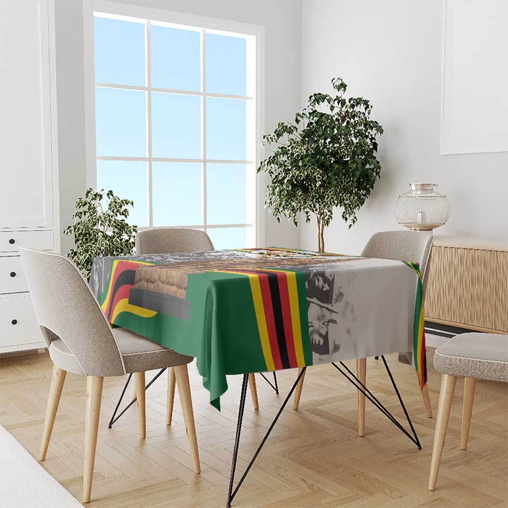 Happy Heroes Day Zimbabwe Tablecloth Lest We Forget - Wonder Print Shop