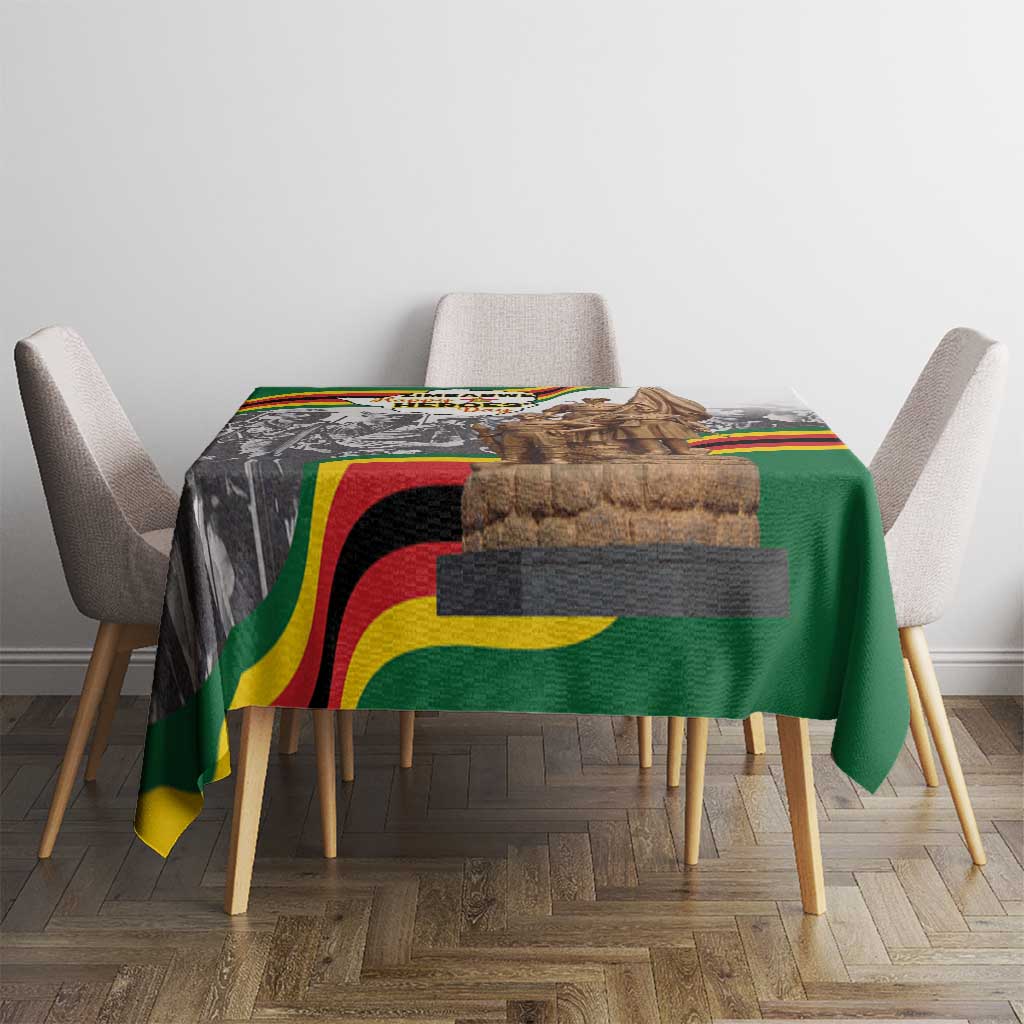 Happy Heroes Day Zimbabwe Tablecloth Lest We Forget - Wonder Print Shop