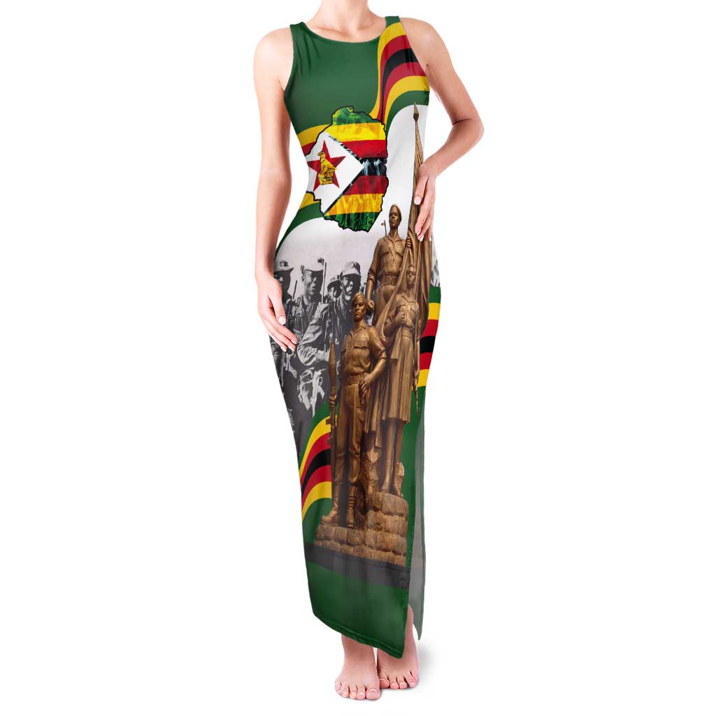 Happy Heroes Day Zimbabwe Tank Maxi Dress Lest We Forget - Wonder Print Shop