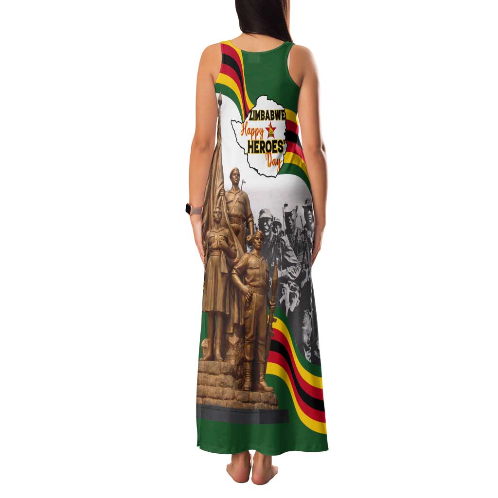 Happy Heroes Day Zimbabwe Tank Maxi Dress Lest We Forget - Wonder Print Shop